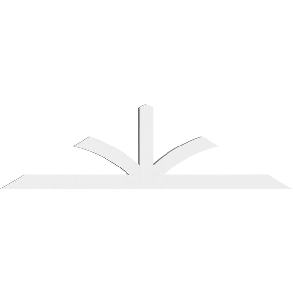 Richland Architectural Grade PVC Gable Bracket, 84W X 24 1/2H X 4D X 4F, 7/12 Pitch